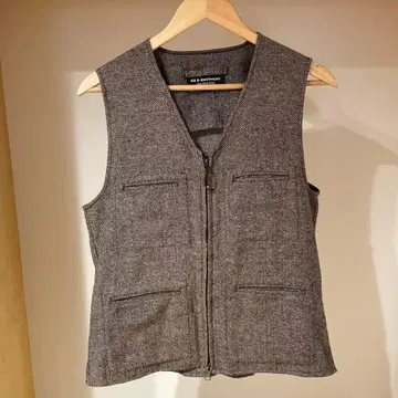 헤링본 트위드 베스트