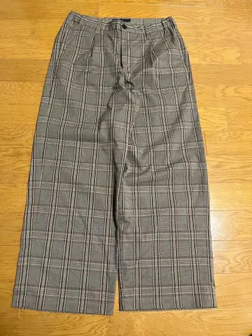 RAGEBLUE 체크 무늬 와이드 슬랙스 L 사이즈