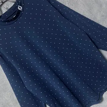 FootJoy 풋조이 2XL 긴팔 모크넥 셔츠 네이비 의류