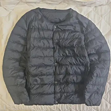 무인양품 경량 오스트리아 다운 포켓터블 노카라 코트