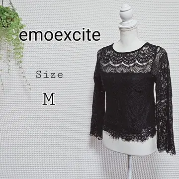 emoexcite 블랙 전체 레이스 긴팔 M
