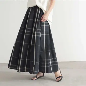 for/c 체크 무늬 롱 스커트 LL