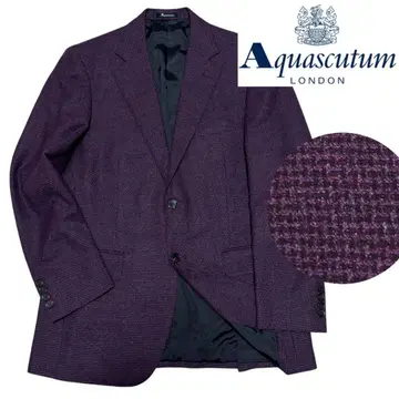 새상품급 아쿠아 스큐텀 테일러드 자켓 하운드투스 체크 A6