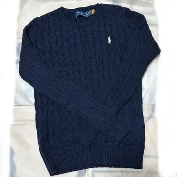 POLO 랄프 로렌 케이블 니트 네이비