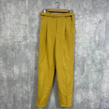 DRESKIP 하이 웨이스트 벨트 포함 테이퍼드 팬츠 M 사이즈