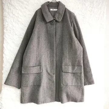[ MB 민트브리즈 ] 그레이 체스터 코트 울 혼방 소재 루즈핏 4L