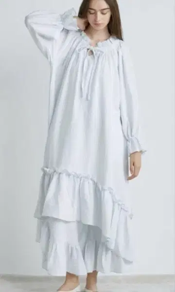 젤라또피케 코튼 프릴 원피스 + 프릴 팬츠 상하의 세트