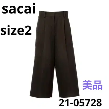 sacai 울 팬츠 여성용 올리브 그린 21-05728