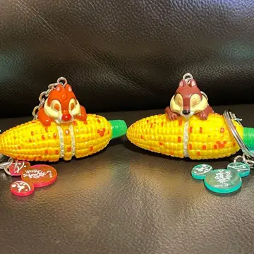새상품 디즈니 키링 칩앤데일 옥수수 여름 축제 2018 레어