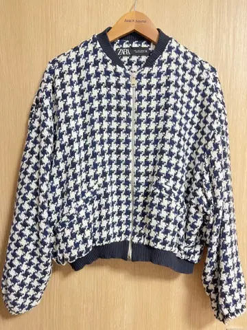 ZARA 네이비 화이트 블루종 L