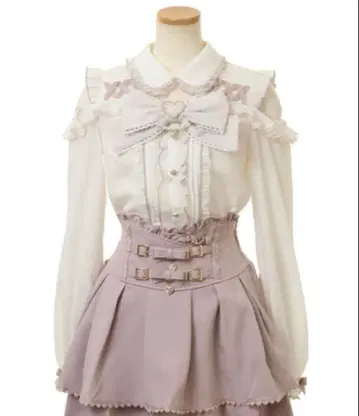 리즈리사 lizlisa BIG 리본 오픈 숄더 블라우스 긴팔