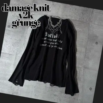 00s archive damage knit punky y2k grunge