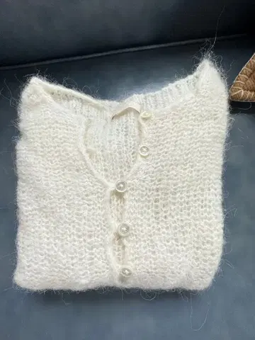 PLAGE 화이트 모헤어 니트 긴팔