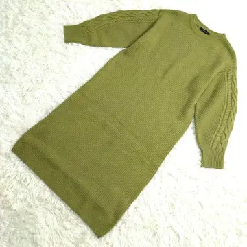 어반리서치 로쏘 롱 니트 원피스 울 혼방 그린 F