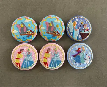 [ 익명 배송 무료배송 ] 디즈니 자수 캔뱃지 6개 세트!