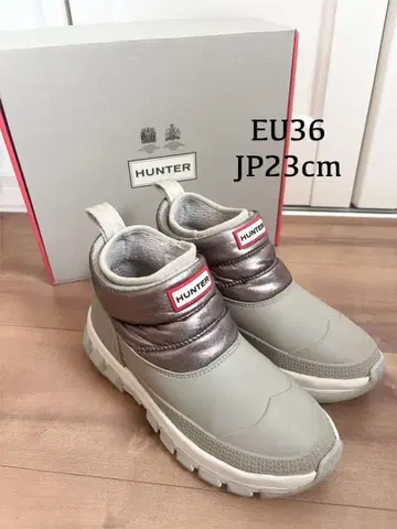 헌터 HUNTER 앵클 스노우 부츠 EU36 실버 23cm