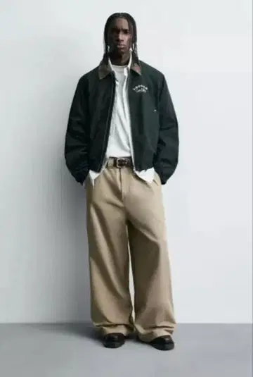 ZARA 와이드 배기 핏 치노 팬츠 30