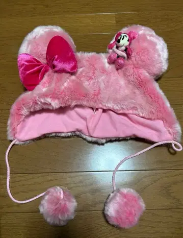 미니 팬캡 핑크 복슬복슬