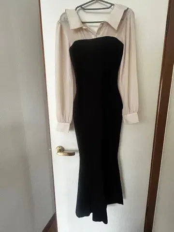 RESEXXY 셔츠 도킹 머메이드 니트 원피스