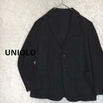 유니클로/울 느낌 테일러드 자켓 숏 기장 코트 차콜 그레이