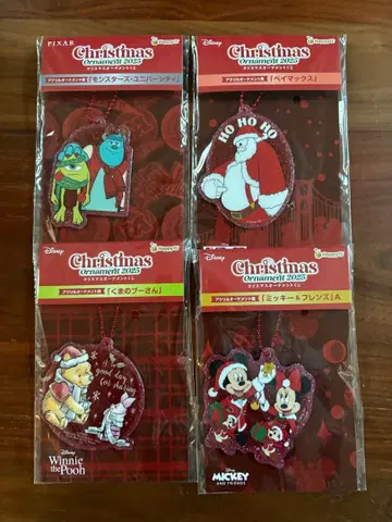 해피 복권 디즈니 크리스마스 오너먼트 아크릴 오너먼트 세트
