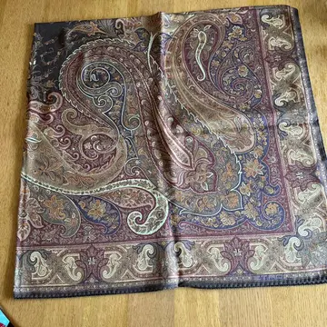 에트로 ETRO 페이즐리 무늬 실크 터치 스톨 숄