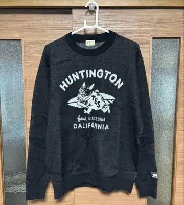 TES 크루넥 니트 블랙