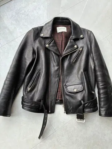 beautiful people 블랙 가죽 라이더 자켓