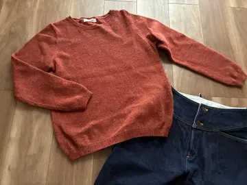 초특가 [ 홈스펀 homspun ] 크루넥 니트 울 스웨터 벽돌