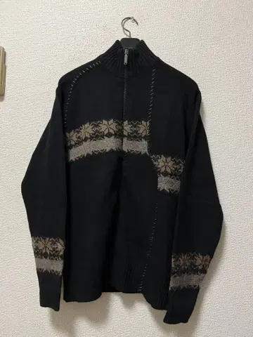 프렌치 커넥션 모헤어 혼방 울 드라이버 니트 / L 블랙 y2k