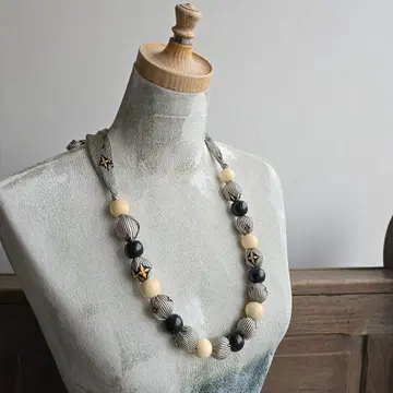 빈티지 롱 목걸이 리본