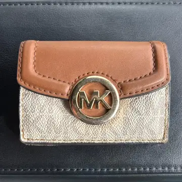 Michael Kors 3단 폴더형 지갑 브라운/베이지