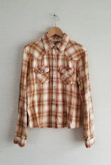 긴팔 체크 셔츠 웨스턴 셔츠 플란넬 셔츠 스타일리시 인기 배송비 포함