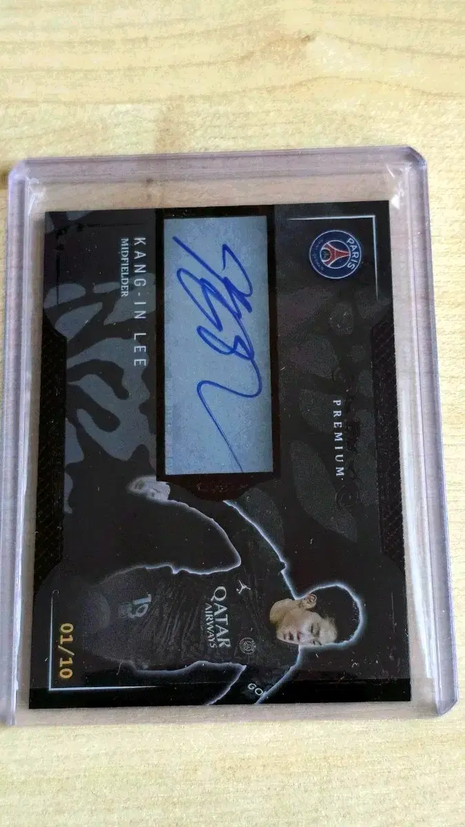 이강인 topps premium PSG  10한정 온오토 카드