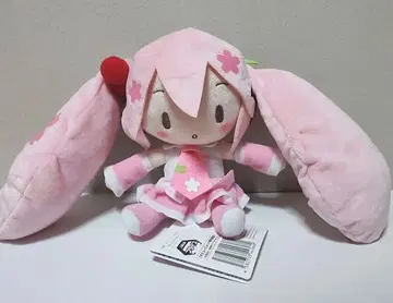 보컬로이드 벚꽃 미쿠 후와푸치 미니 봉제 인형 멍한 표정