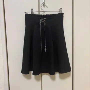 MARS 지뢰 양산 블랙 크로스 십자가 스커트