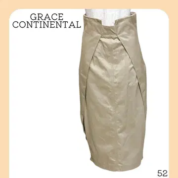 새상품급 그레이스 콘티넨탈 롱 치노 스커트 베이지 타이트 코튼