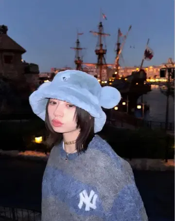 (사쿠라다 히요리 착용) Perushu x MLB 모헤어 터치 보더