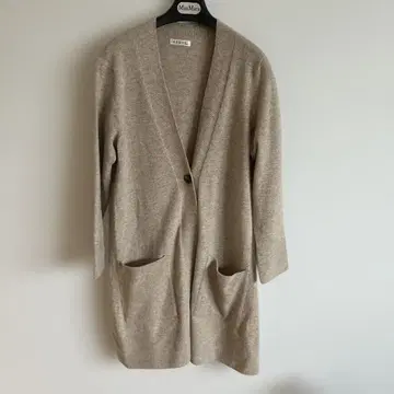 GERVE 일본제 모 캐시미어 베이지 롱 가디건 40