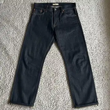 미사용급 유니클로 셀비지 데님 카이하라