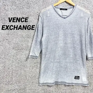 3345 반스 체인지 7부 소매 티셔츠 와플 상의