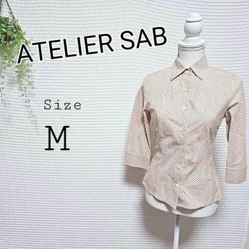 ATELIER SAB 스트라이프 긴팔 셔츠 M
