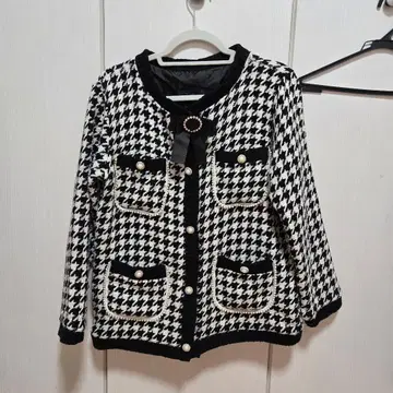 Swankiss 하운드투스 체크 패턴 가디건