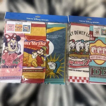 미개봉 도쿄 디즈니 리조트 캐릭터 타월 5개 세트