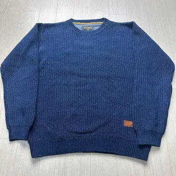 90s 빌라봉 코튼 니트 노코어 네이비