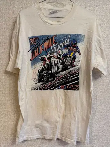 초레어! 80년대 카멜 프로 플랫 트랙 T셔츠 당시 소장품 아이템