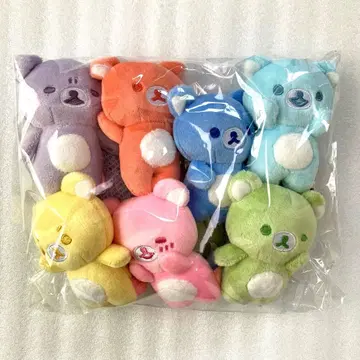 리락쿠마 비 온 뒤 갬 일곱 빛깔 손바닥 봉제 인형 전체 세트