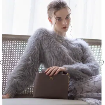 Noela 샤기 V넥 니트 11 그레이