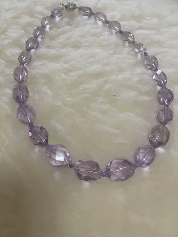 자수정 라이트 컬러 목걸이