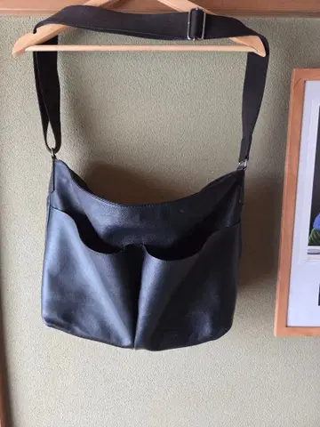 Stefano manO 블랙 가죽 숄더백 스테파노마노